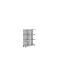 REGAL Morela 113x83 cm, mit offenen Fächern, hellgrau - Hellgrau, Holz (83/113/30cm) - Margaret Hadas24