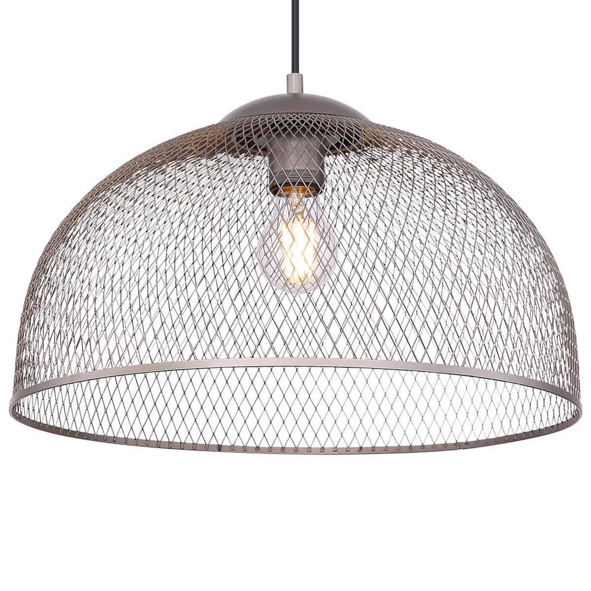 HÄNGELEUCHTE MONIGA Silber Chrom dunkel - Silberfarben, Metall (40/40/150cm) - Globo Lighting