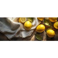 GLASBILD 125x50 cm Bild Küche Zitronen - Gelb, Glas (125/50cm) - artissimo