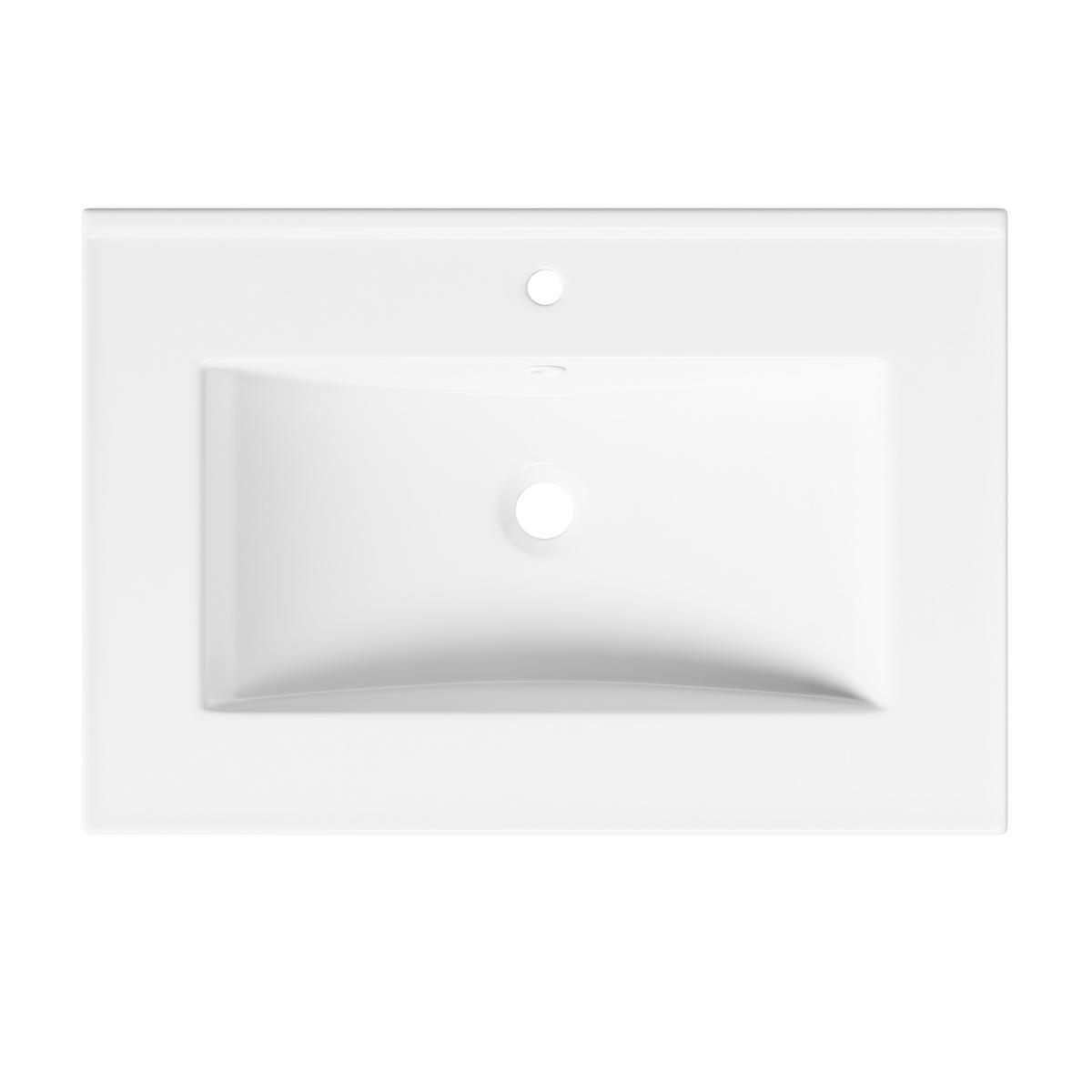 KOUPELNOVÁ SKŘÍŇKA S UMYVADLEM bílá 61 cm, volně stojící - bílá, kompozitní dřevo (61/86/47cm) - Urban Meuble