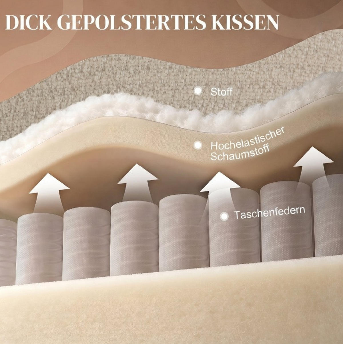 RELAXSESSEL in Cremeweiß 94x95x104 cm mit Dreh-, Wipp- und Liegefunktion - Creme, Textil (95/104/94cm) - IVMEU