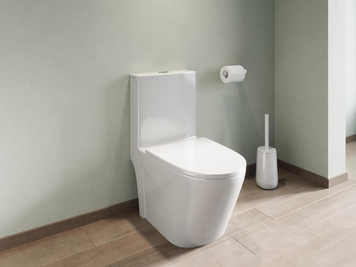 STAND-WC aus Keramik - Weiß glänzend - Ablauf waagerecht - NAGILAM - Weiß Hochglanz, Keramik (69/78.5/39cm) - Vente-Unique