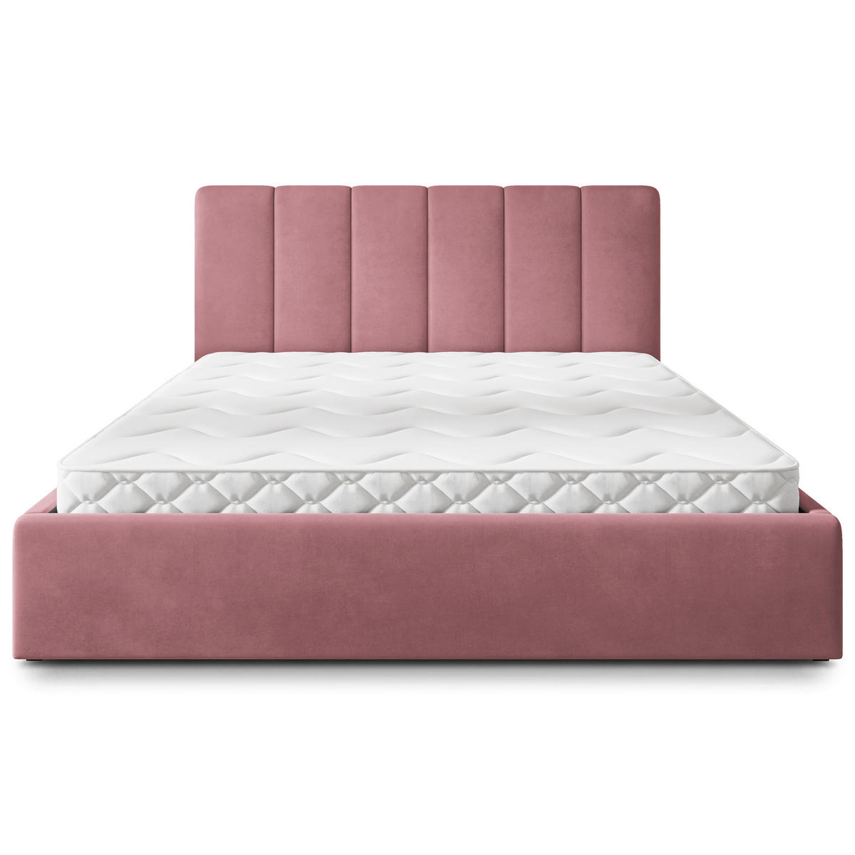 POLSTERBETT NEMIS 120x200 cm mit Bettkästen - Rosa - Rosa, Holz (120/200cm) - MASSENO