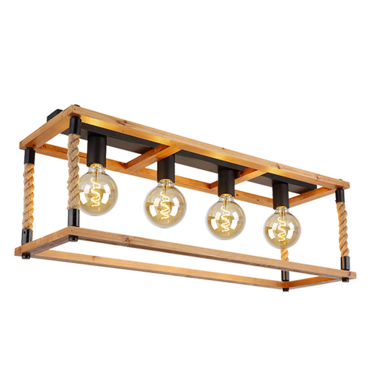 DECKENLEUCHTE VERNON Holzoptik Braun - Braun, Holz (75/25/31cm) - Globo Lighting