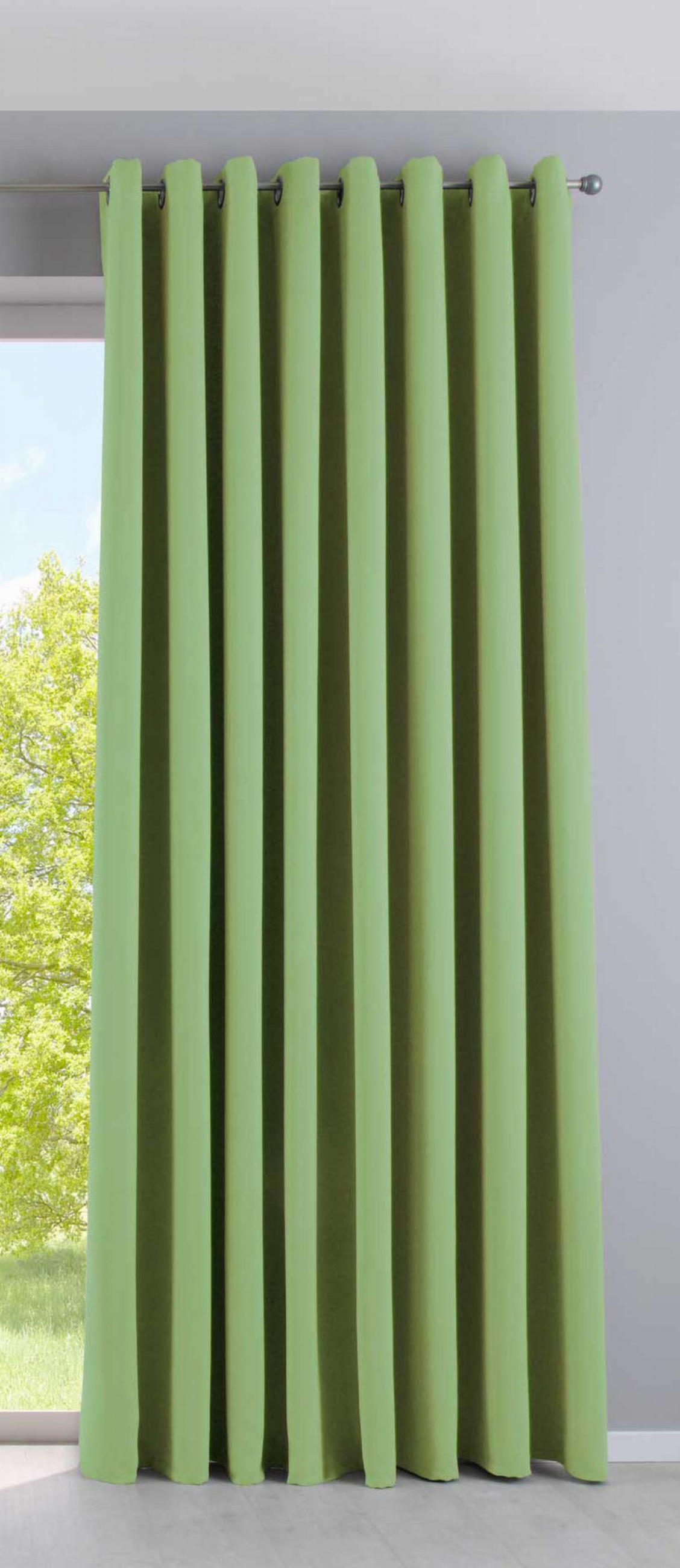 VORHANG »NEW YORK« HxB 245x295 cm Grün - Grün, Textil (295/245cm) - Gardinenbox