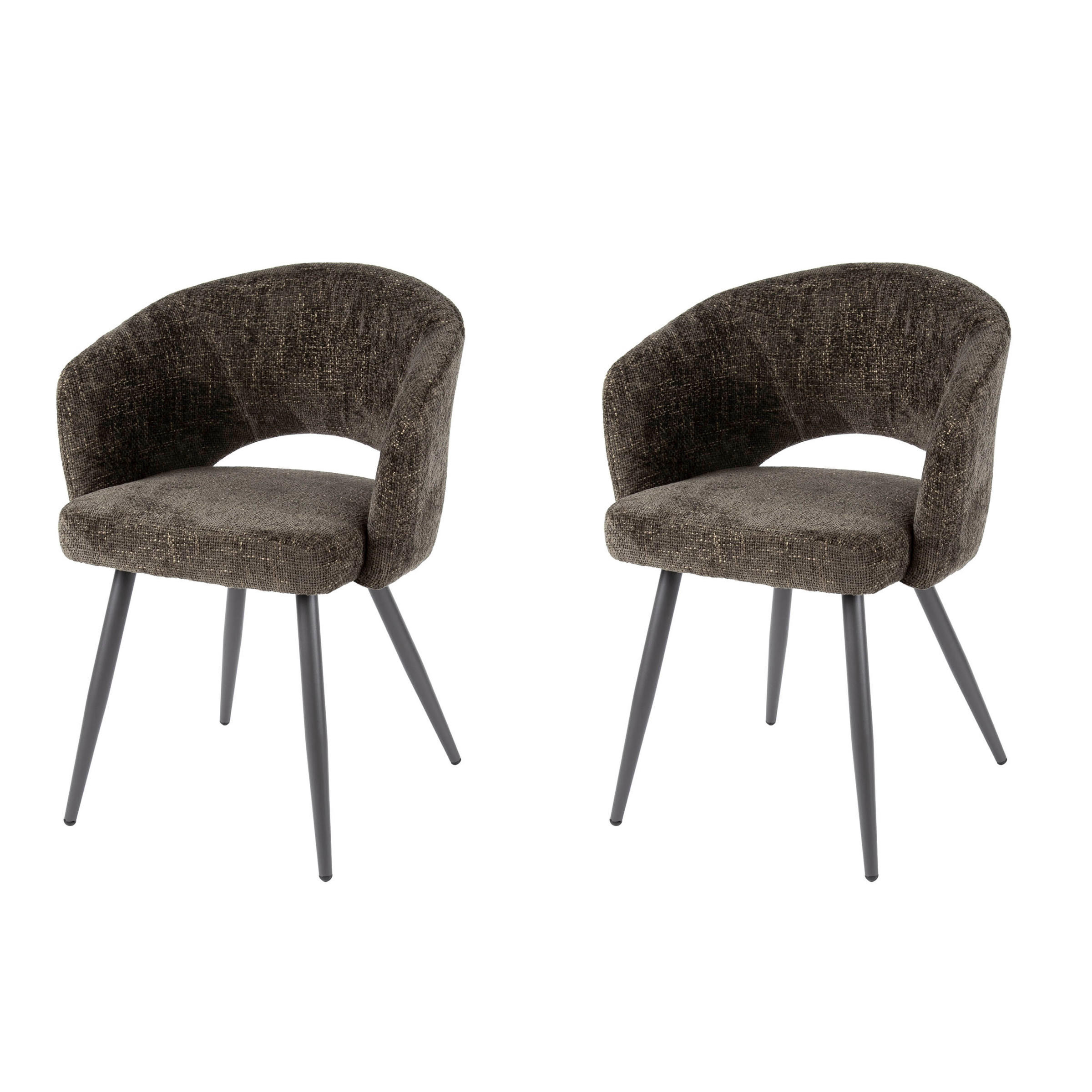 ESSZIMMERSTUHL Salon Braun 56/58/63 cm 2er-Set - Braun, Textil (58/63/56cm) - Hoyz Collection