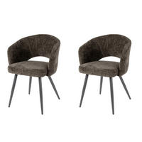 ESSZIMMERSTUHL Salon Braun 56/58/63 cm 2er-Set - Braun, Textil (58/63/56cm) - Hoyz Collection