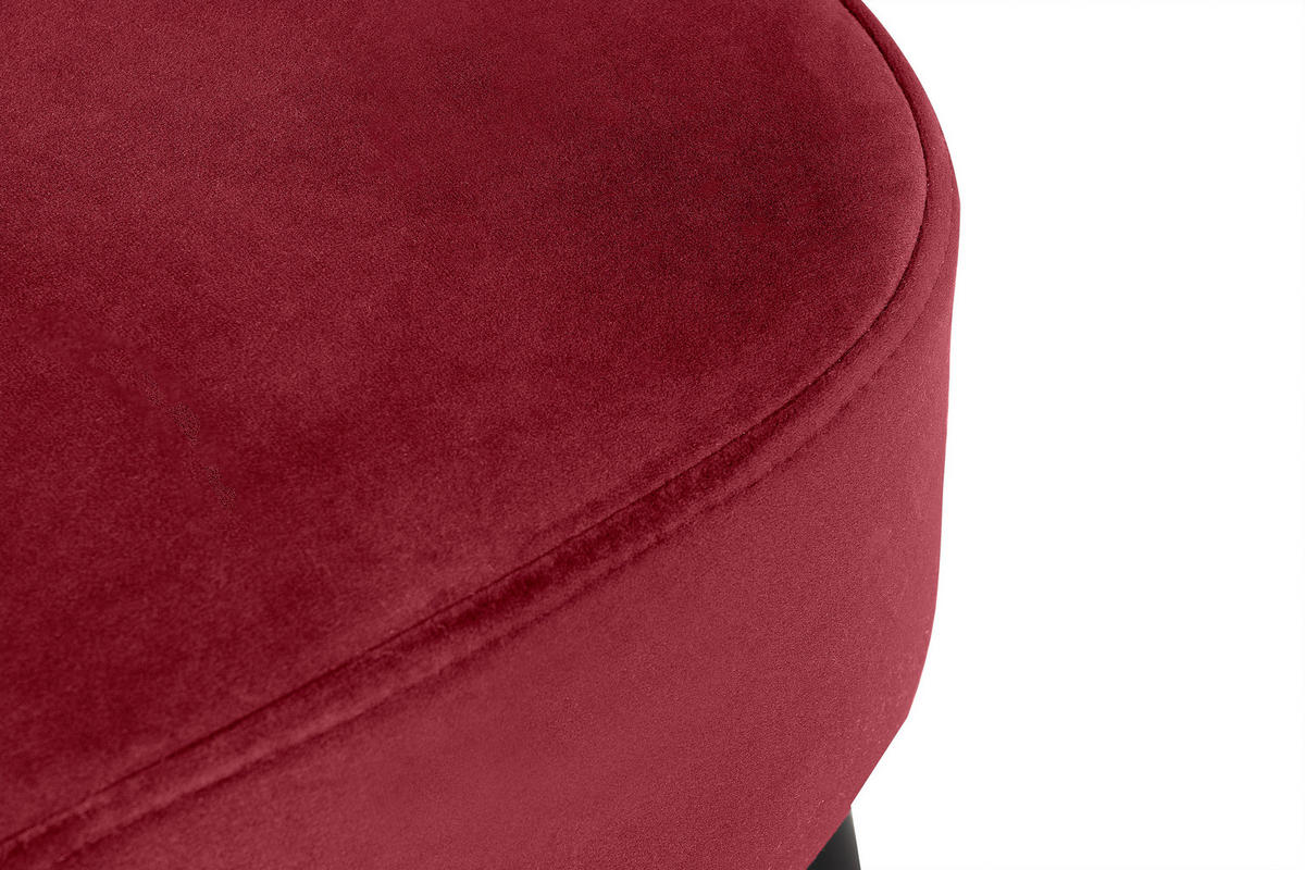 COCKTAILSESSEL DUCO auf hohen Beinen, Rot/Schwarz - Rot/Schwarz, Holz/Textil (63/89/65cm) - KONSIMO®