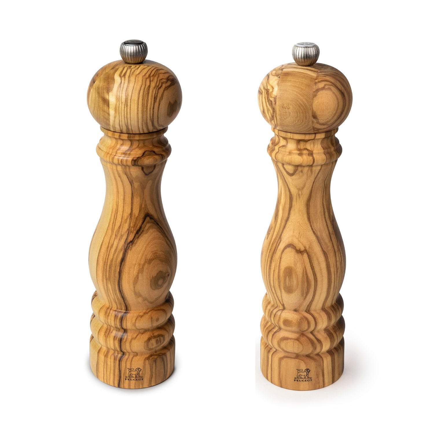 MÜHLENSET Paris 22cm Pfeffer- & Salzmühle Olivenholz Stahlmahlwerk - Braun, Holz (5.9/22/5.9cm) - PEUGEOT