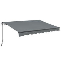 GELENKARMMARKISE grau 400x300 cm - Grau, Textil (400/250/300cm) - Juskys