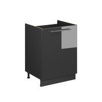 SKŘÍŇKA POD DŘEZ Fame-Line, Antracitový vysoký lesk/Antracit, 60 cm - antracitová/vysoce lesklá černá, kompozitní dřevo (60/82/51.6cm) - Vicco