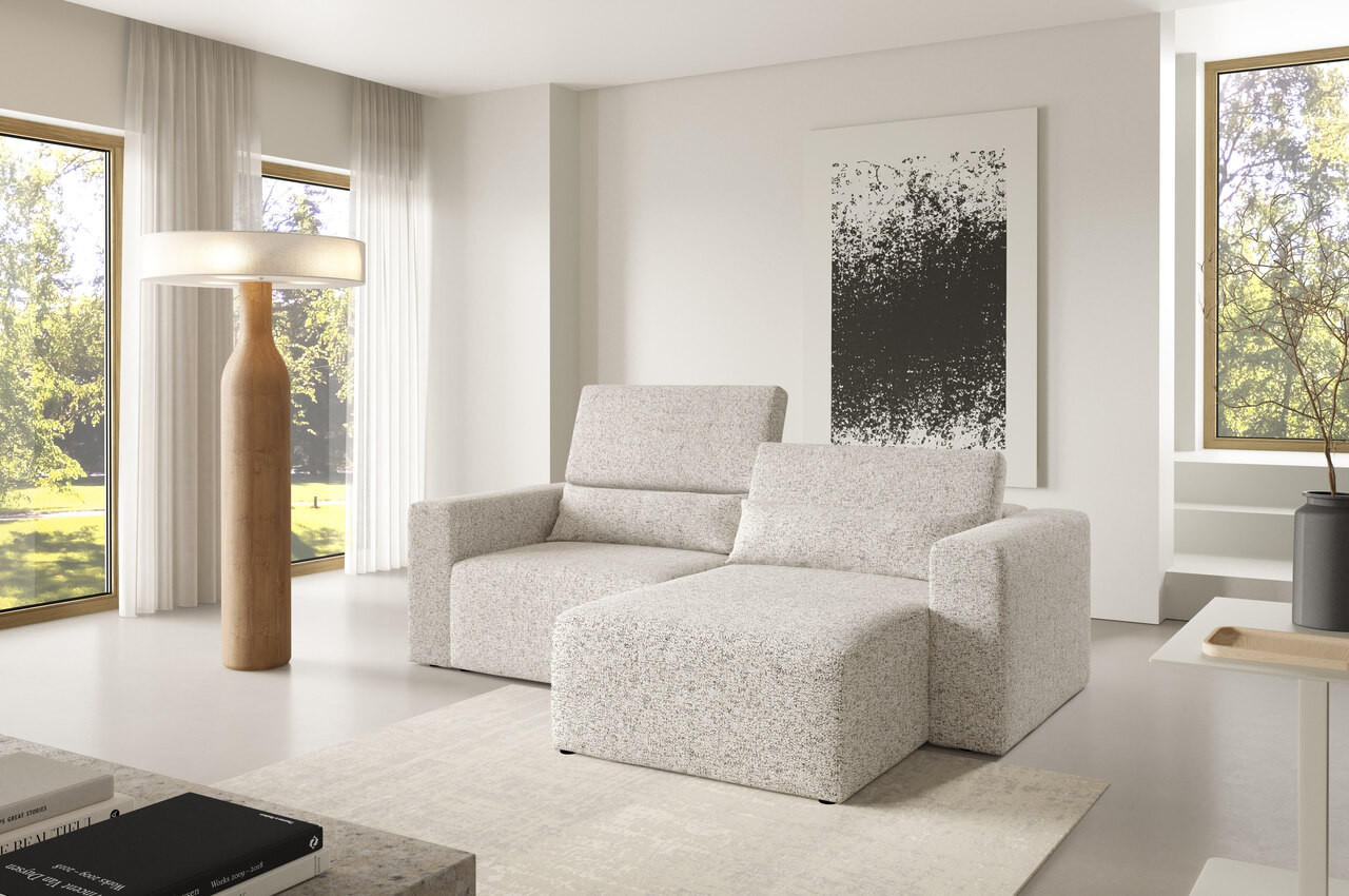 ECKSOFA Modular Premium Grau - Creme/Schwarz, Holz/Holzwerkstoff (225/172cm) - Furnisell