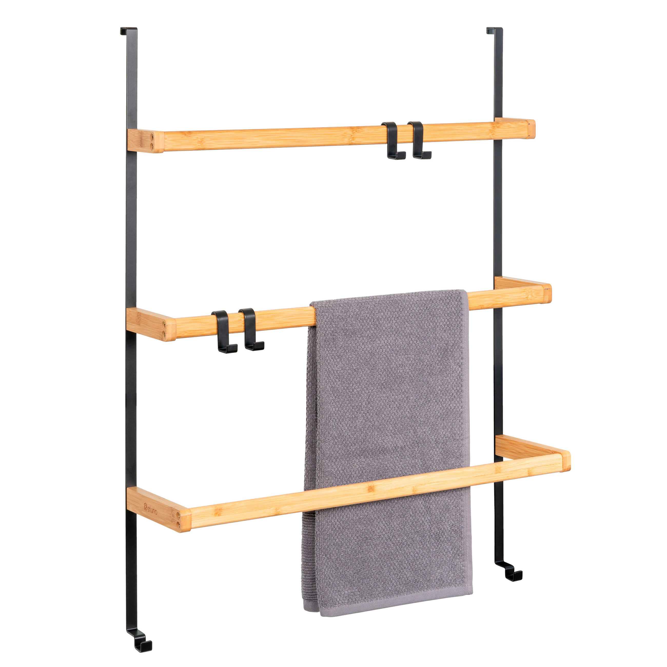 TÜR-HÄNGEREGAL, schwarz - Schwarz, Holz (65/86/17cm) - eluno
