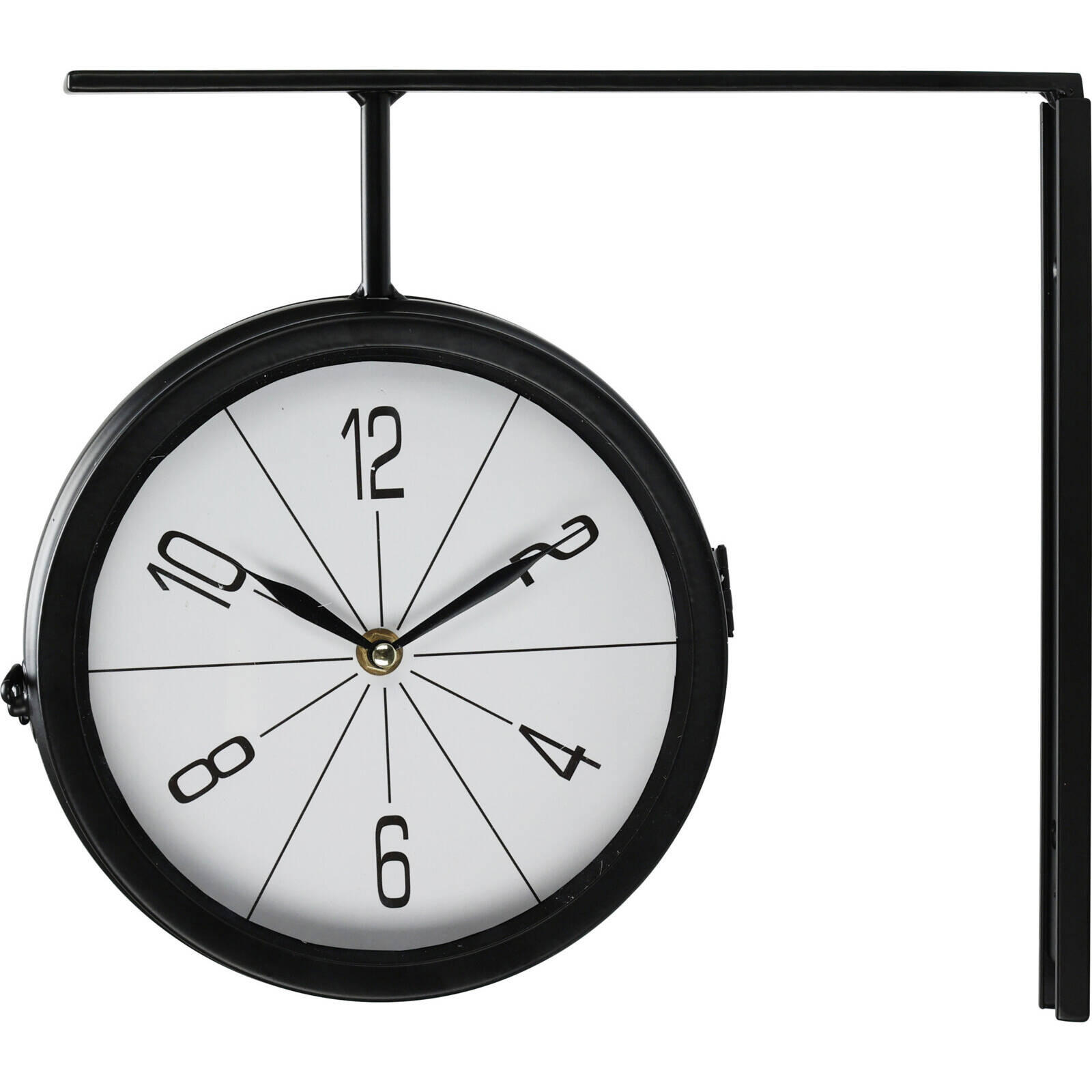 WANDUHR Loft-Stil Ø 20 cm - Schwarz, Metall (20/28/30cm)