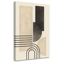 LEINWANDBILD Abstraktion 80x120cm - Beige, Textil (80/120cm) - Feeby