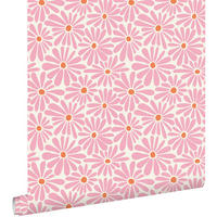 TAPETE Gänseblümchen 53 cm x 10.05 m - Pink, Papier (53/1000cm) - ESTAhome