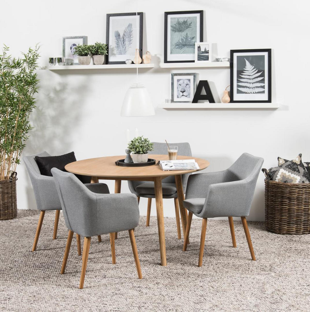 ESSTISCH Ø120 cm Eiche - Eiche Wotan, Holzwerkstoff (120/120/75cm) - ebuy24