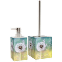 BADEZIMMER Set Pusteblume - Türkis, Kunststoff (7/17/7cm) - Sanilo