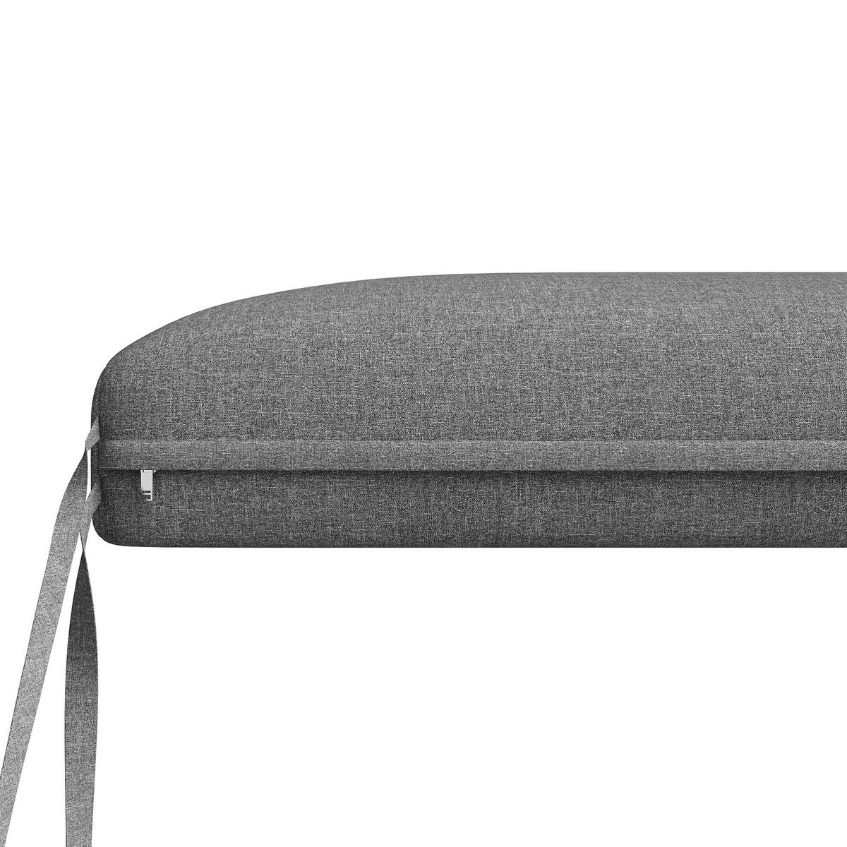 GARTENLOUNGE-SET 6-teilig 114,5/61/67 cm aus Metall und Olefin, modular mit 2 Tischen und verstellbaren Füßen, Grau - Grau, Metall - Redom