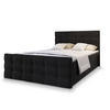 BOXBETT AMON 160x200 cm mit Matratze und Topper - Schwarz - Schwarz, Holz (160/200cm) - MASSENO