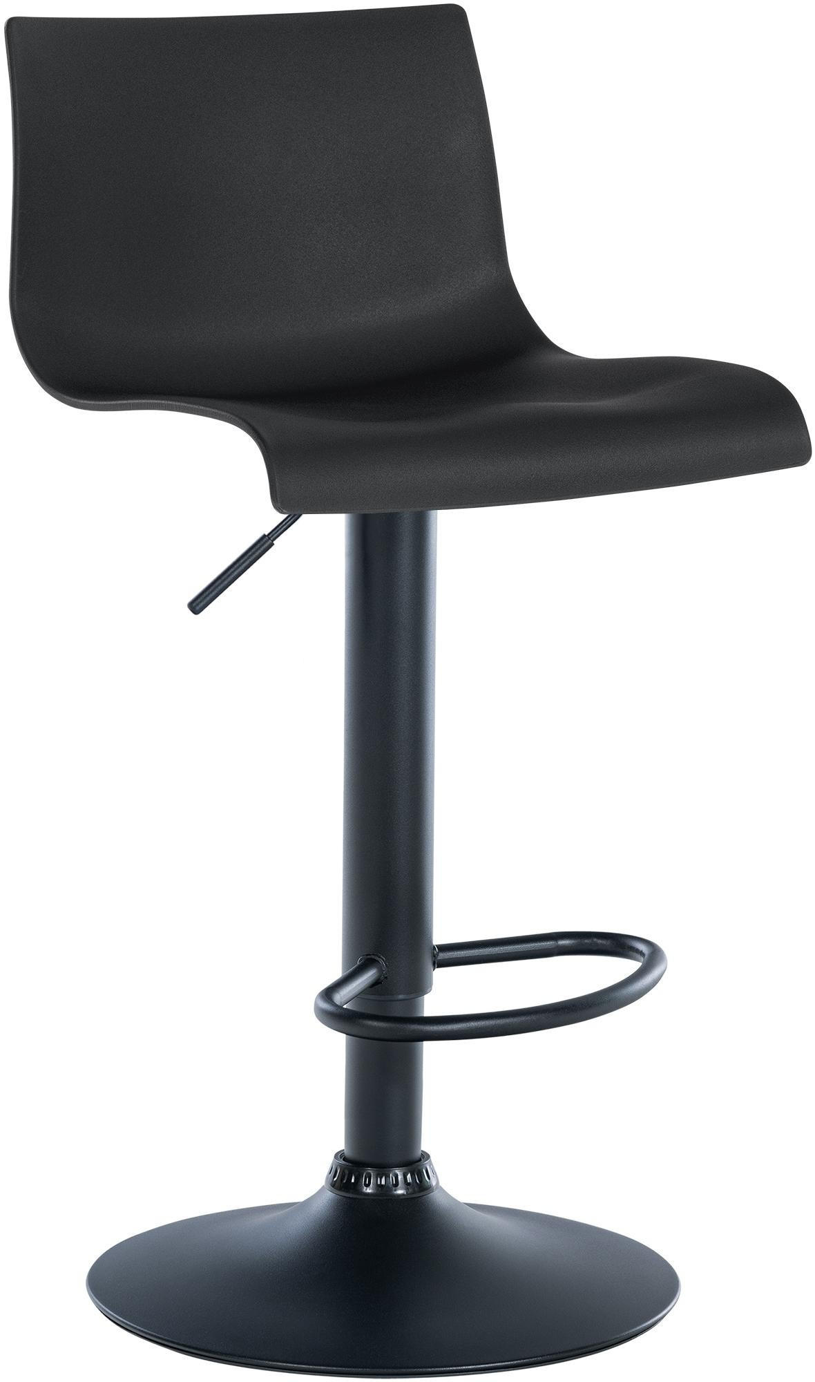 BARHOCKER Branford 84-104x39x36 cm Schwarz - Schwarz, Metall (39/84/36cm) - furnicato