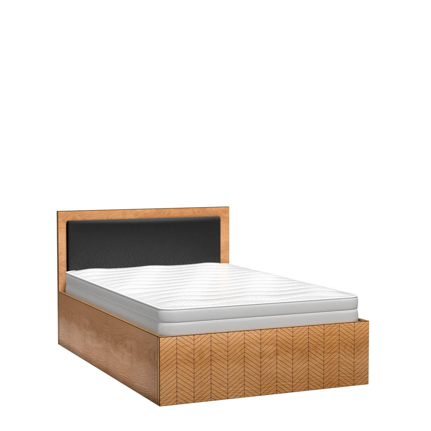 BETT Fonti F-12 Karamell-Eiche Liegefläche 140/200 cm - Eichefarben, Holzwerkstoff