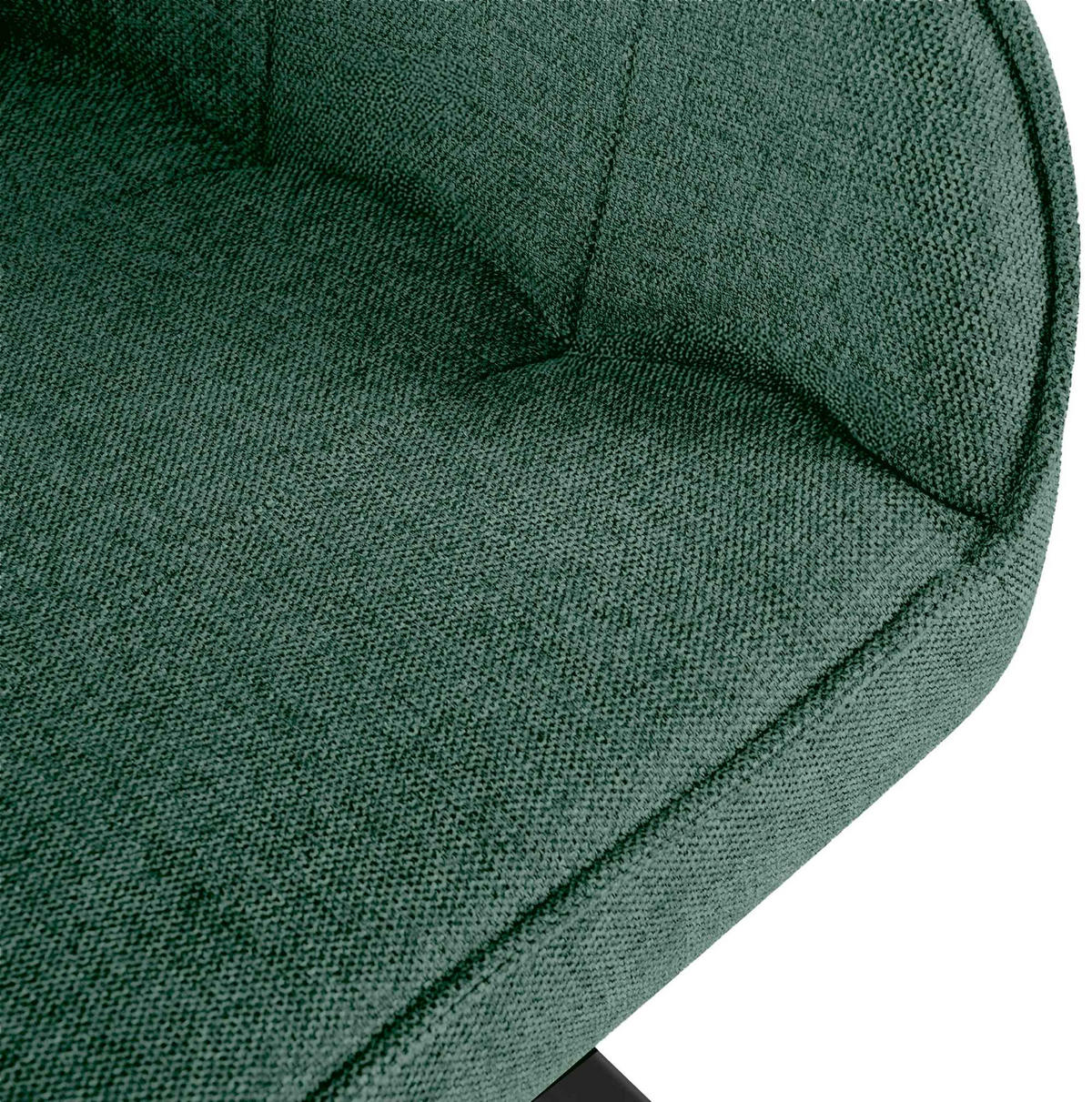 ESSZIMMERSTUHL Stoff Grün - Schwarz/Grün, Textil/Metall (57/89/64cm) - CLP