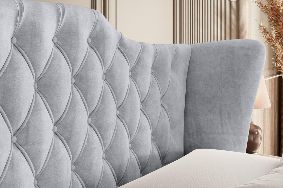 BOXSPRINGBETT VILA-Z KING - 160x200 - H3/H4 - Hellgrau - Hellgrau, Holzwerkstoff (160/200cm) - ALTDECOR