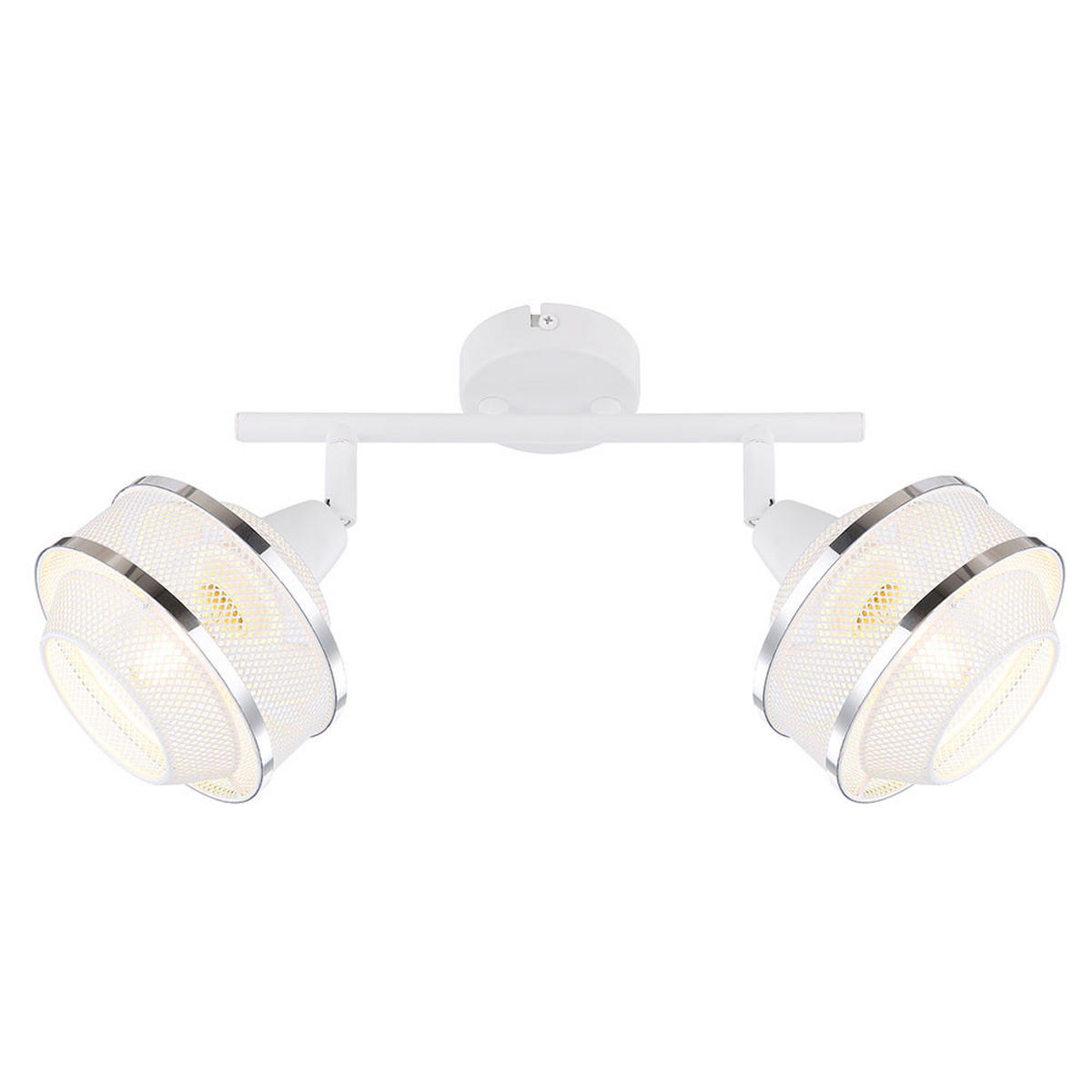 DECKENLEUCHTE Metall Gitter Weiß - Weiß, Metall (27.5/12/21.5cm)