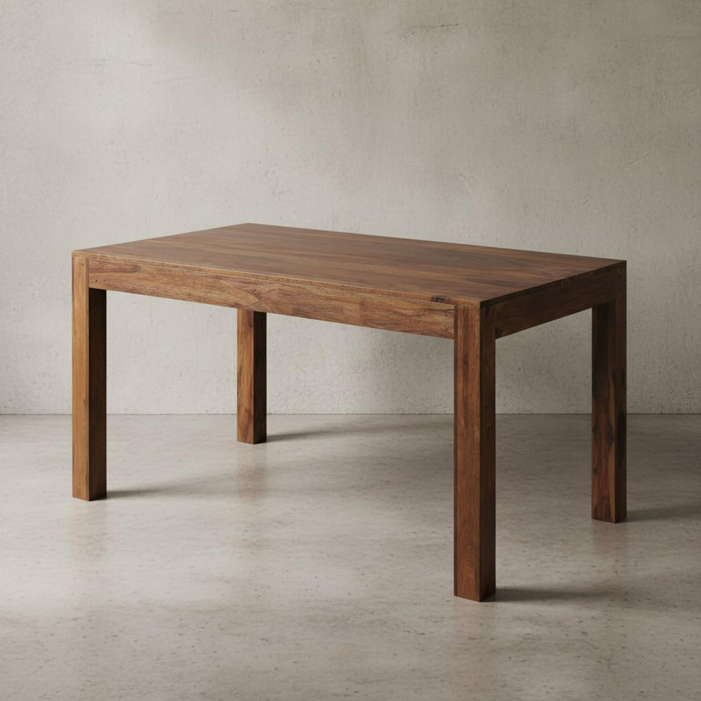ESSTISCH Massivholz Akazie Rechteckig Handgefertigt NAKO, Braun 140x80x76 cm - Dunkelbraun/Braun, Holz (80/140/76cm) - KADIMA DESIGN