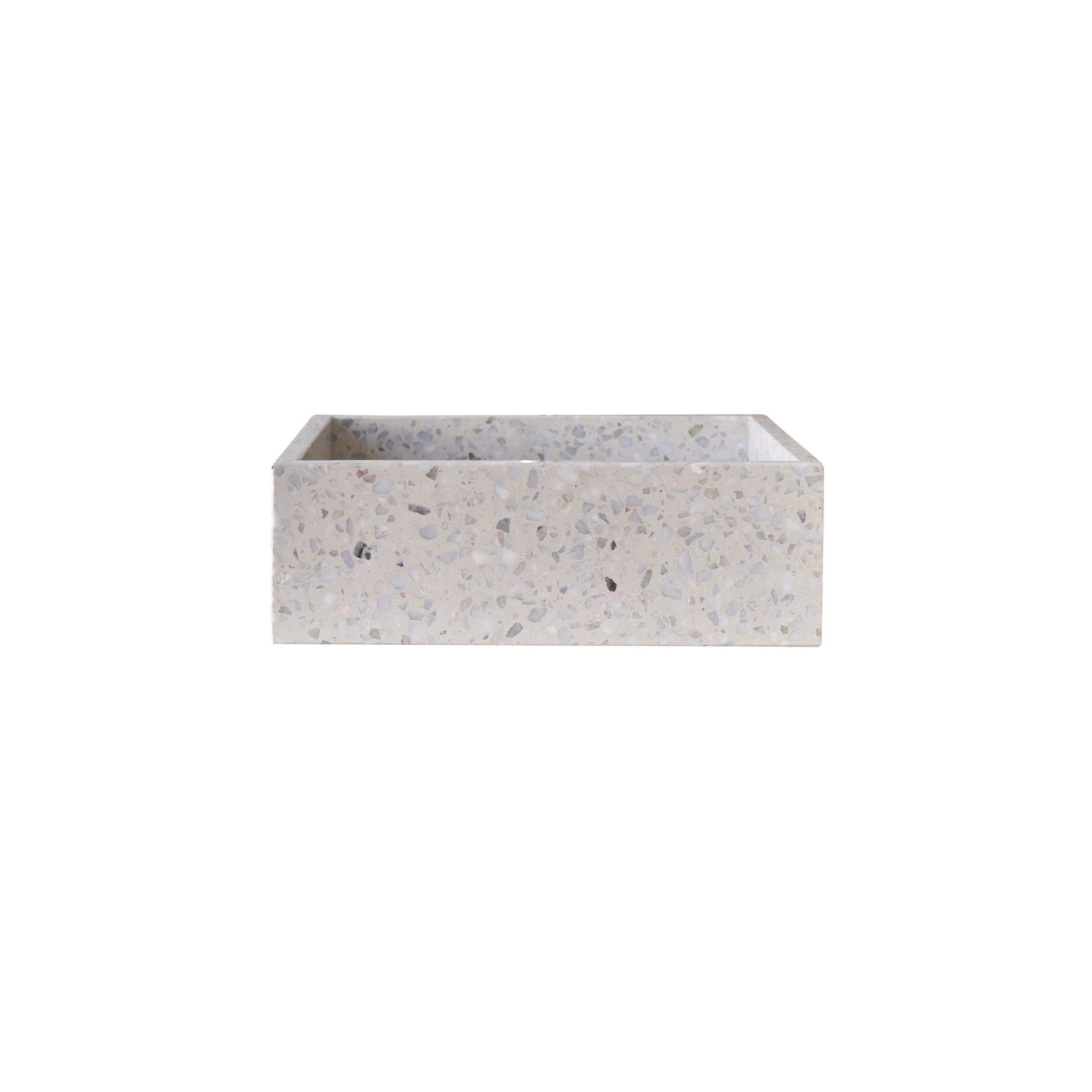 WASCHBECKEN Made Beige aus Premium-Terrazzo - Beige, Stein (40/13/40cm) - Tikamoon