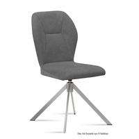 ESSZIMMERSTUHL drehbar (8er-Set) Deandra 51x92x60 Edelstahl/Grau - Edelstahlfarben/Grau, Kunststoff (60/92/51cm) - 58aufmkessel