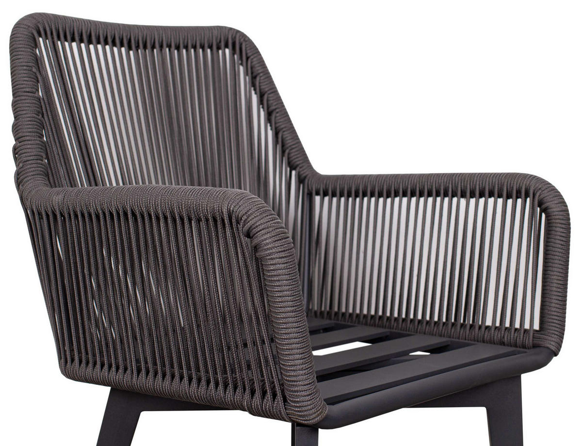 GARTENSTUHL Marbella - Grau, Metall (63/78/58cm) - Mr. Deko