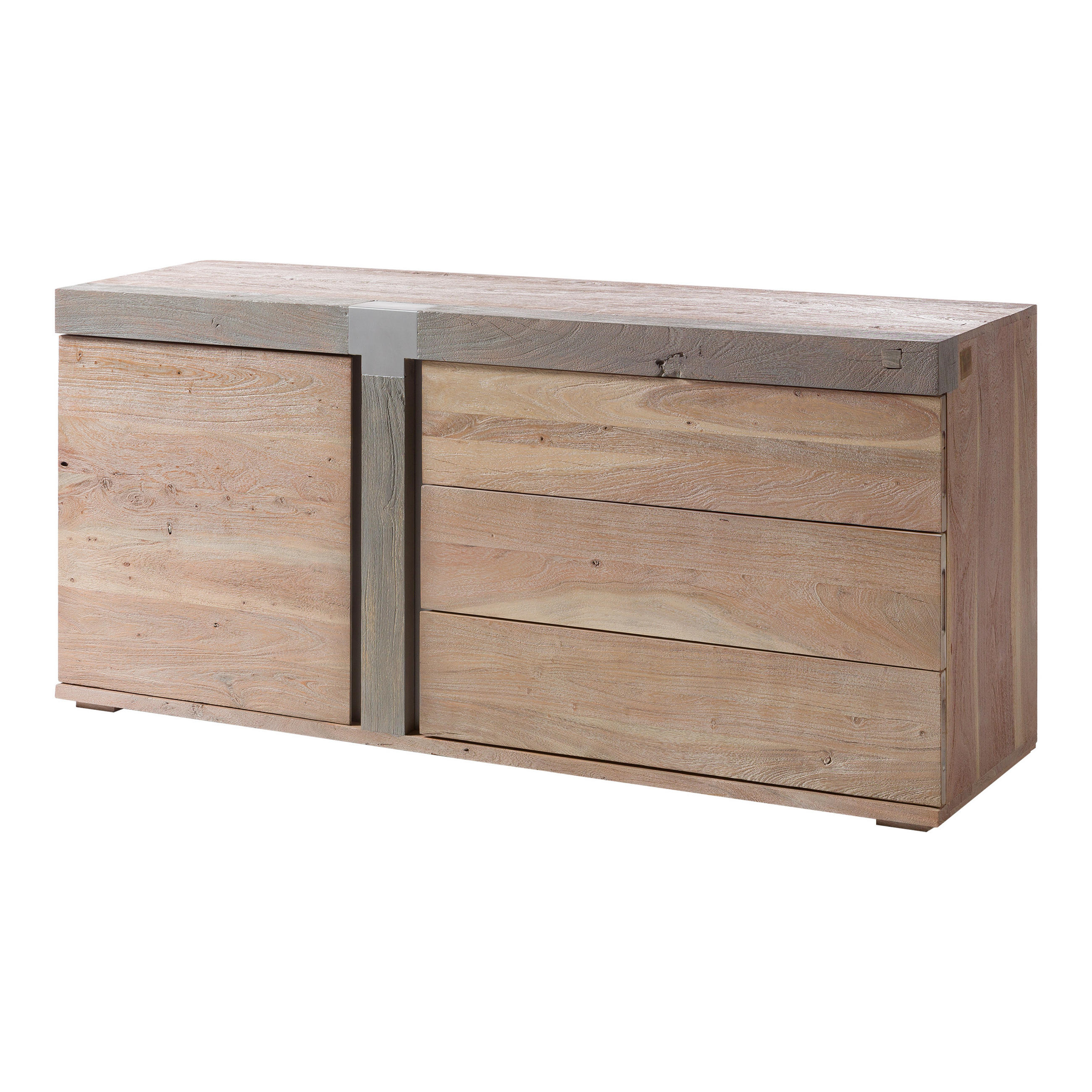 Massivmoebel24 Sideboard Beige 160x75x45 cm
