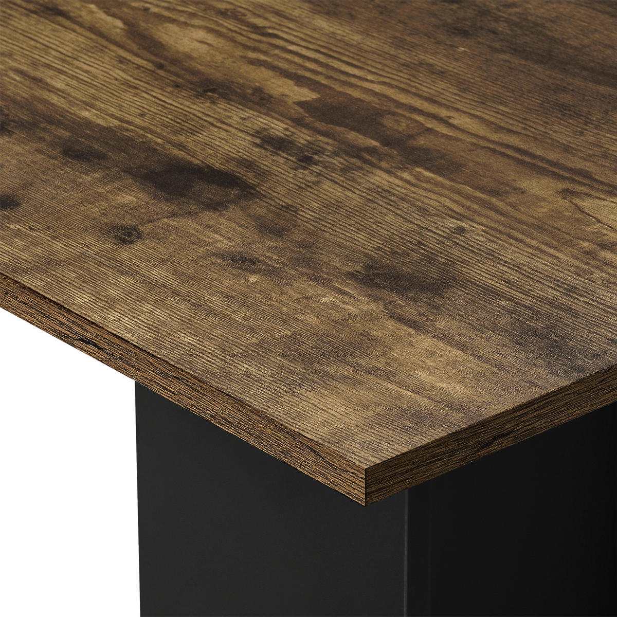 KÜCHENTISCH Lindesnes - Walnussfarben/Schwarz, Holzwerkstoff (65/65/78cm) - [en.casa]
