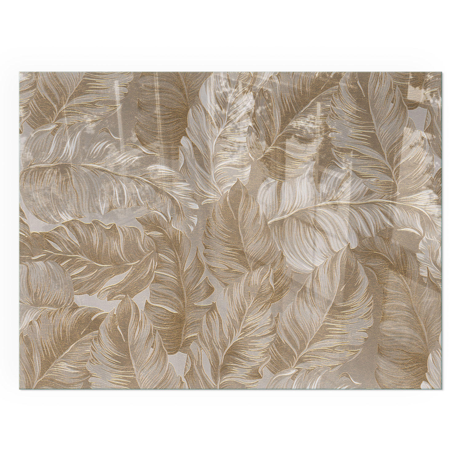 GLASPLATTE für Kamin 80x60 cm - Beige, Glas (80/60/0.4cm) - TULUP