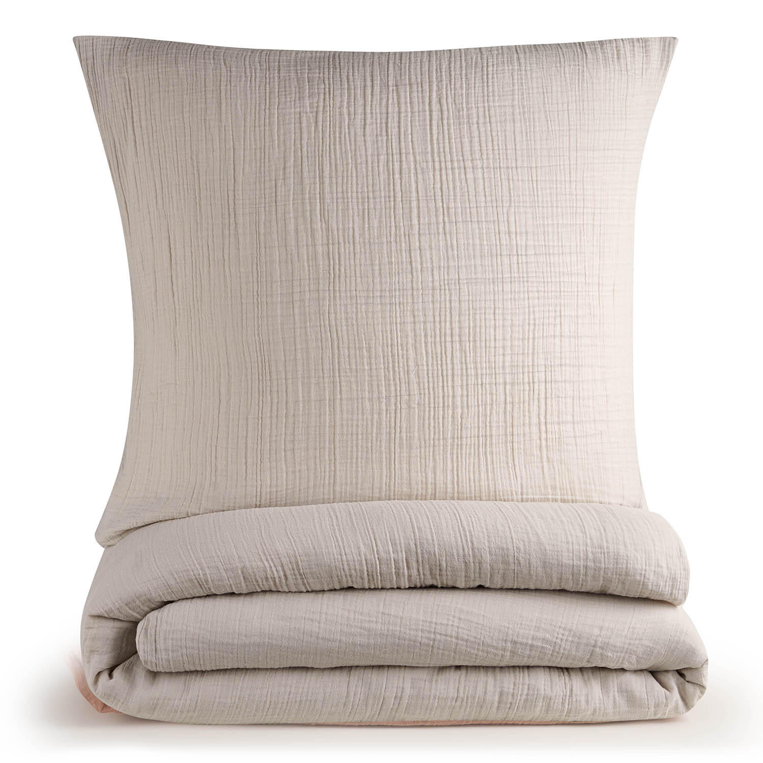BETTWÄSCHE Musselin, 100% Baumwolle, 135/100 cm & 80/80 cm - Grau, Textil (135/100cm) - Blumtal