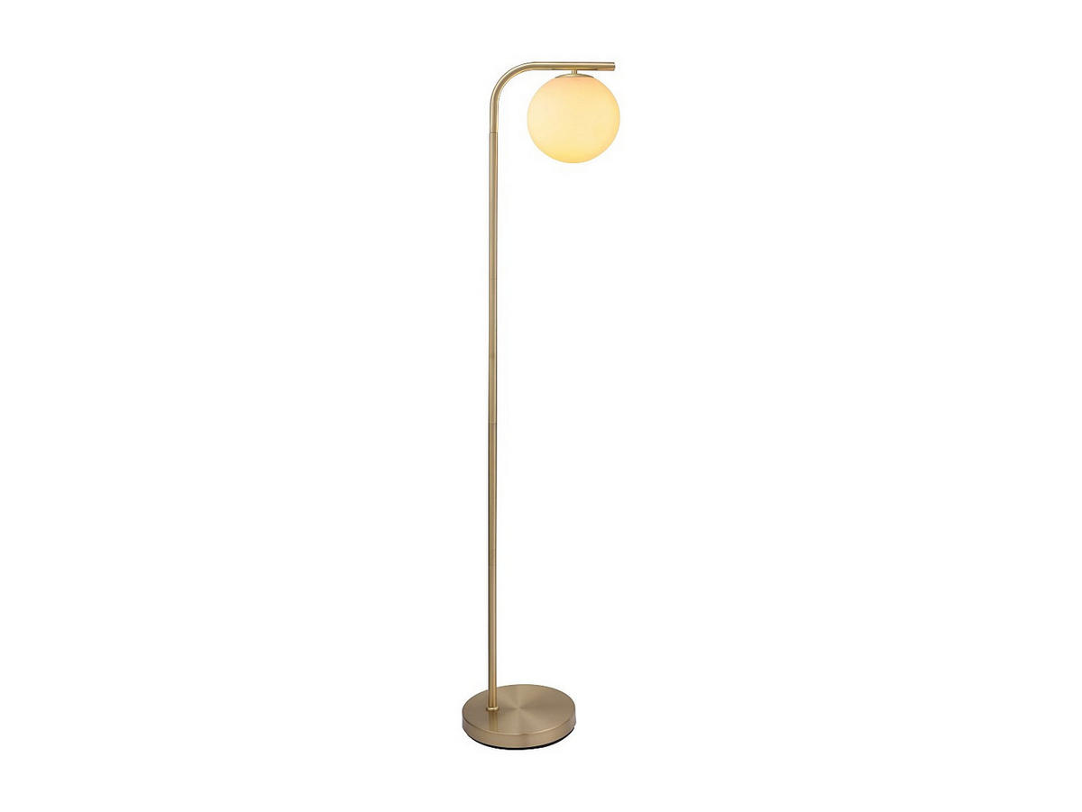 STEHLAMPE - 28 cm x 25 cm - metall - weiß, goldfarben Sofia - Goldfarben/Weiß, Metall (25/28/150cm) - Vente-Unique