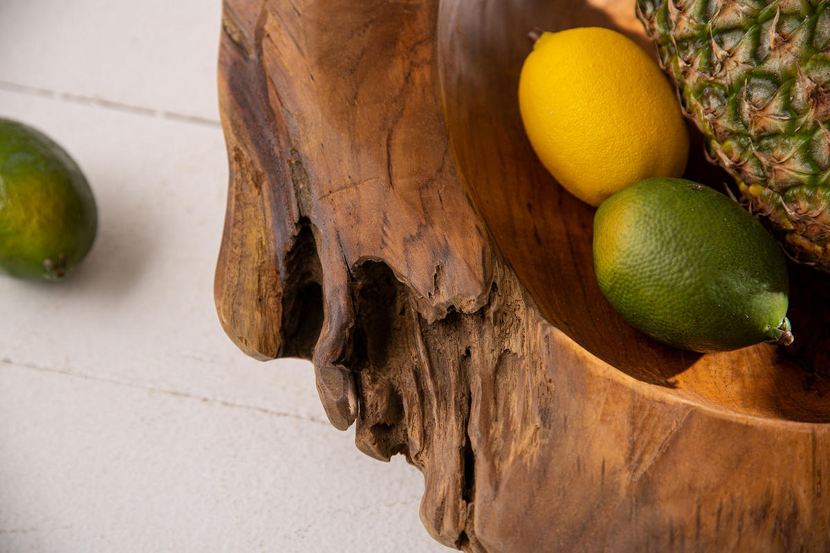 DEKOSCHALE NATURE ROOT Teakholz Natur 50 cm - Braun, Holz (50/15cm) - riess-ambiente