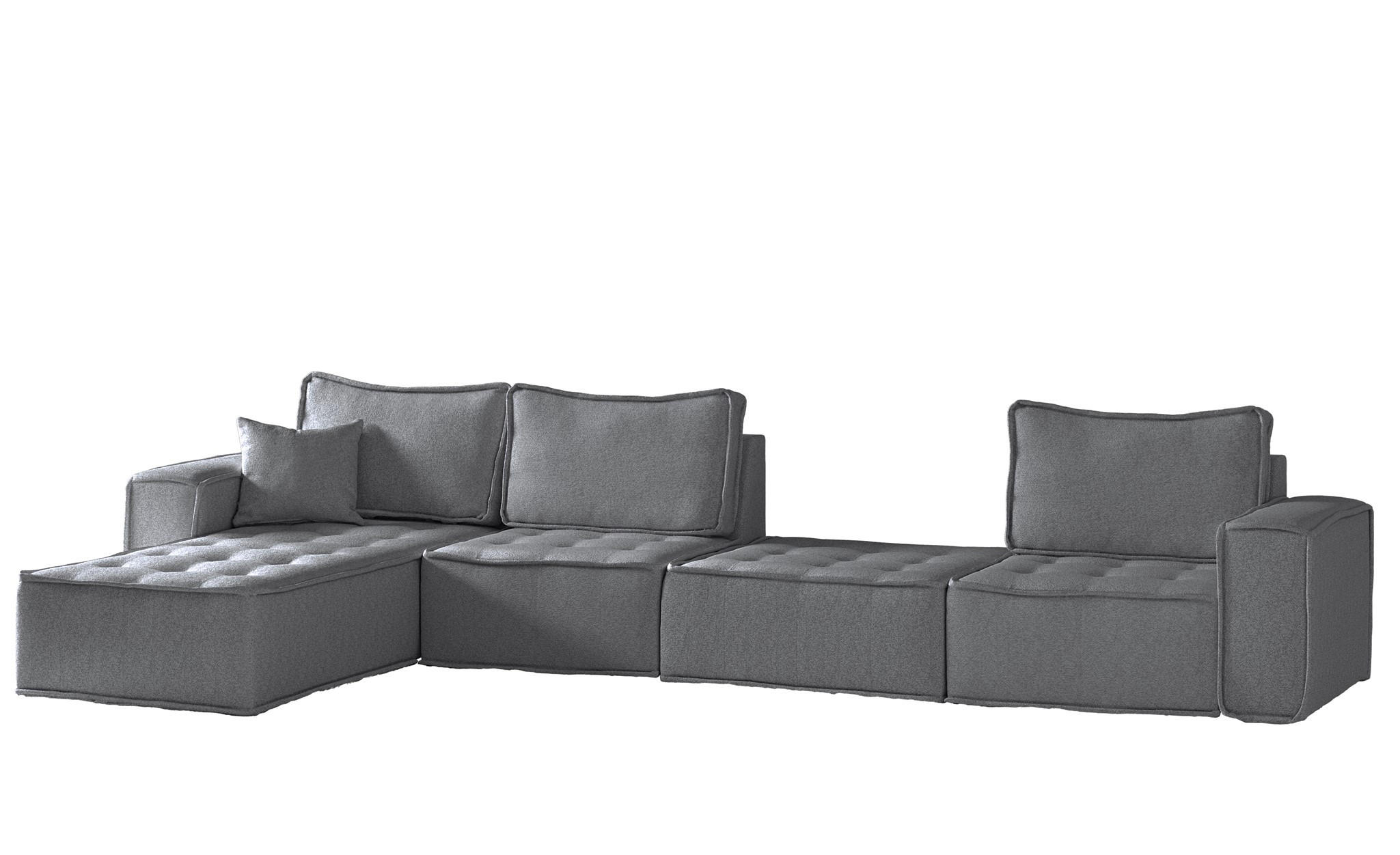 Fun Möbel Ecksofa Anthrazit 372x192 cm