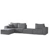 ECKSOFA Sande Xl In Alpine - Anthrazit, Holzwerkstoff/Textil (372/192cm) - Fun Möbel