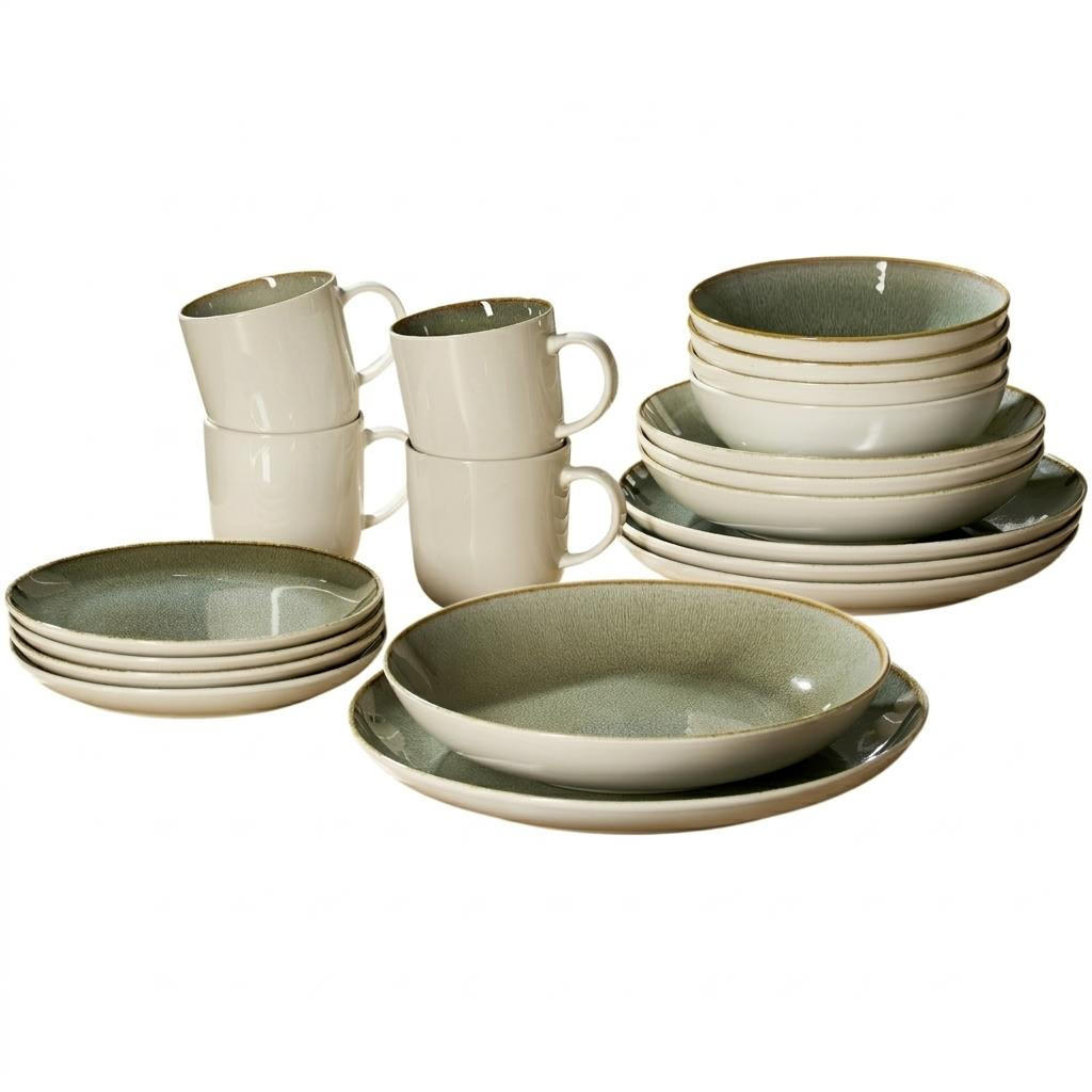 KOMBISERVICE Giada grün 20er Set - Grün, Keramik (1/1/1cm) - Ritzenhoff Breker
