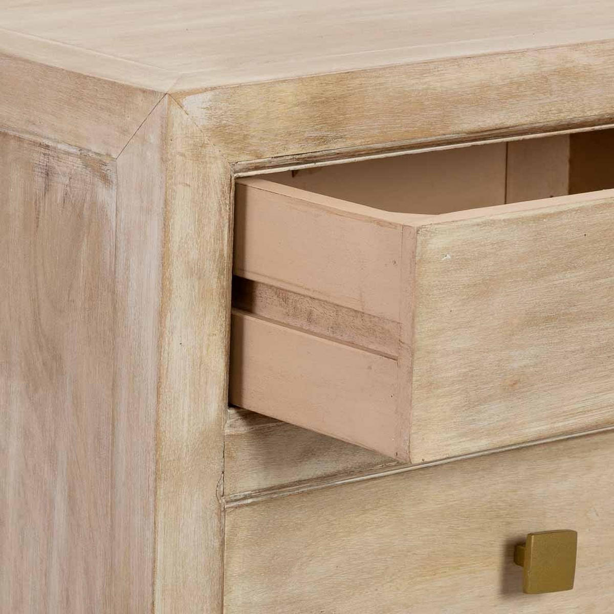 NACHTTISCH aus Holz, beige, 50x40x61cm - Beige, Holz (50/60.5/40cm) - Wanderlust