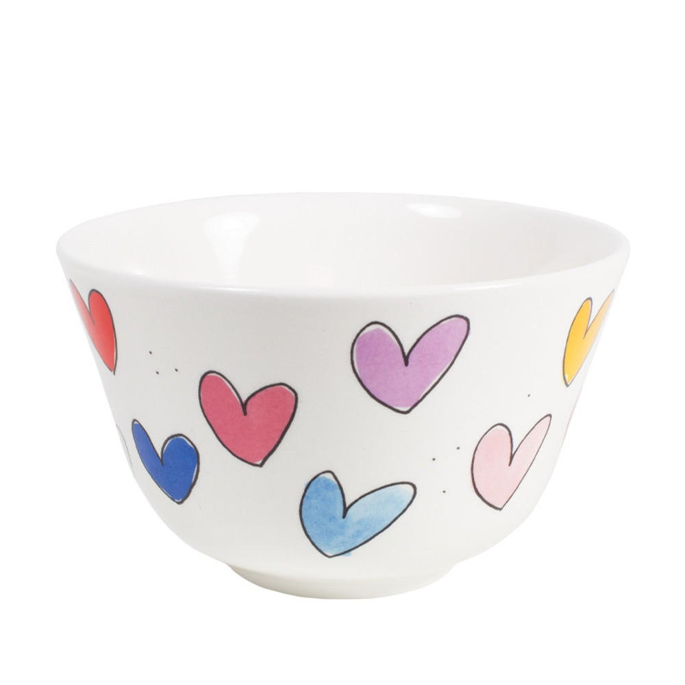 SCHALE Herzen in Bunt - 14cm - Multicolor, Keramik (14.3/9/14.3cm) - Blond Amsterdam
