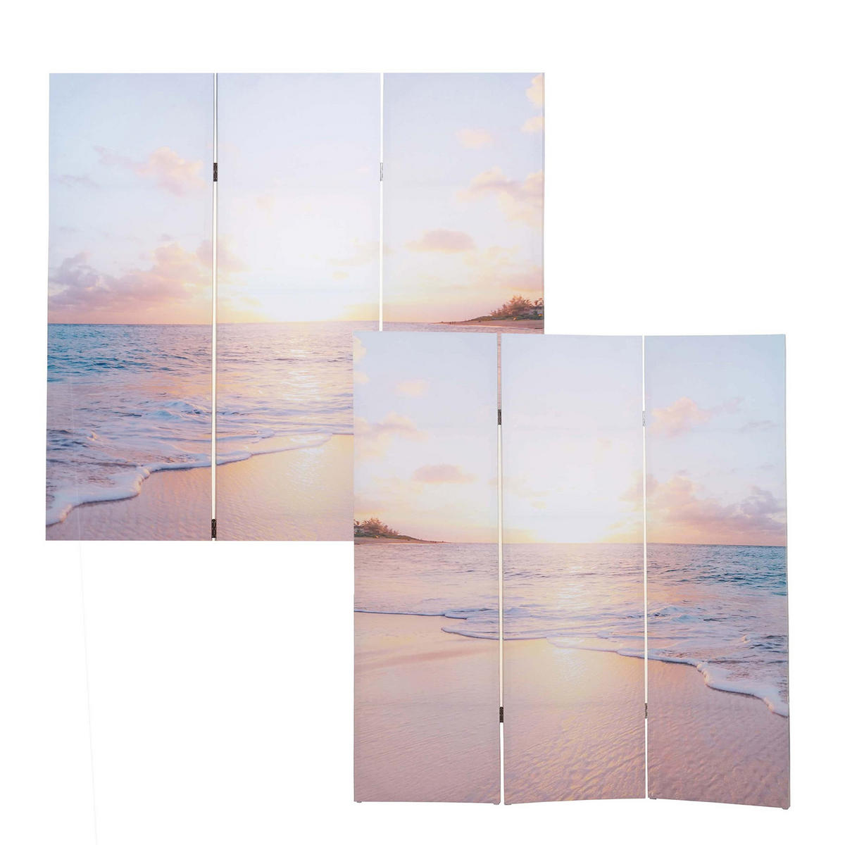 FOTO-PARAVENT Altrosa, Gelb - Gelb/Altrosa, Holz (121/180/2cm) - MCW