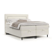 BOXBETT Nea Weiß 140/200 cm - Schwarz/Weiß, Holz/Holzwerkstoff (140/200cm) - Maison de Reve