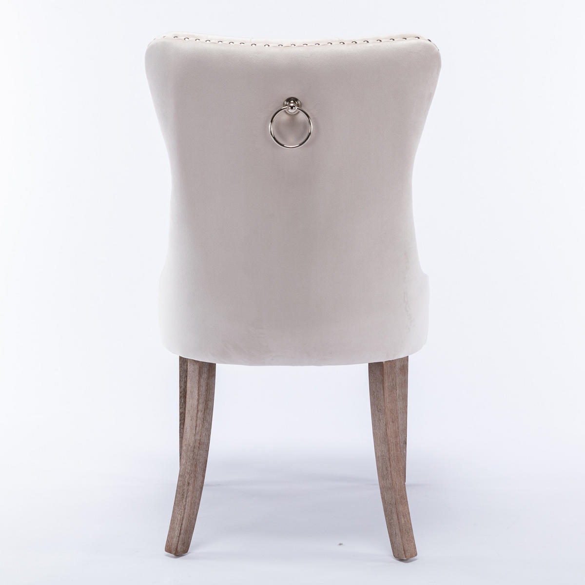STUHL-SET DE-36286 2 Stück mit Ziernieten Beige - Beige, Holz (50/95/65cm) - ComfortXL