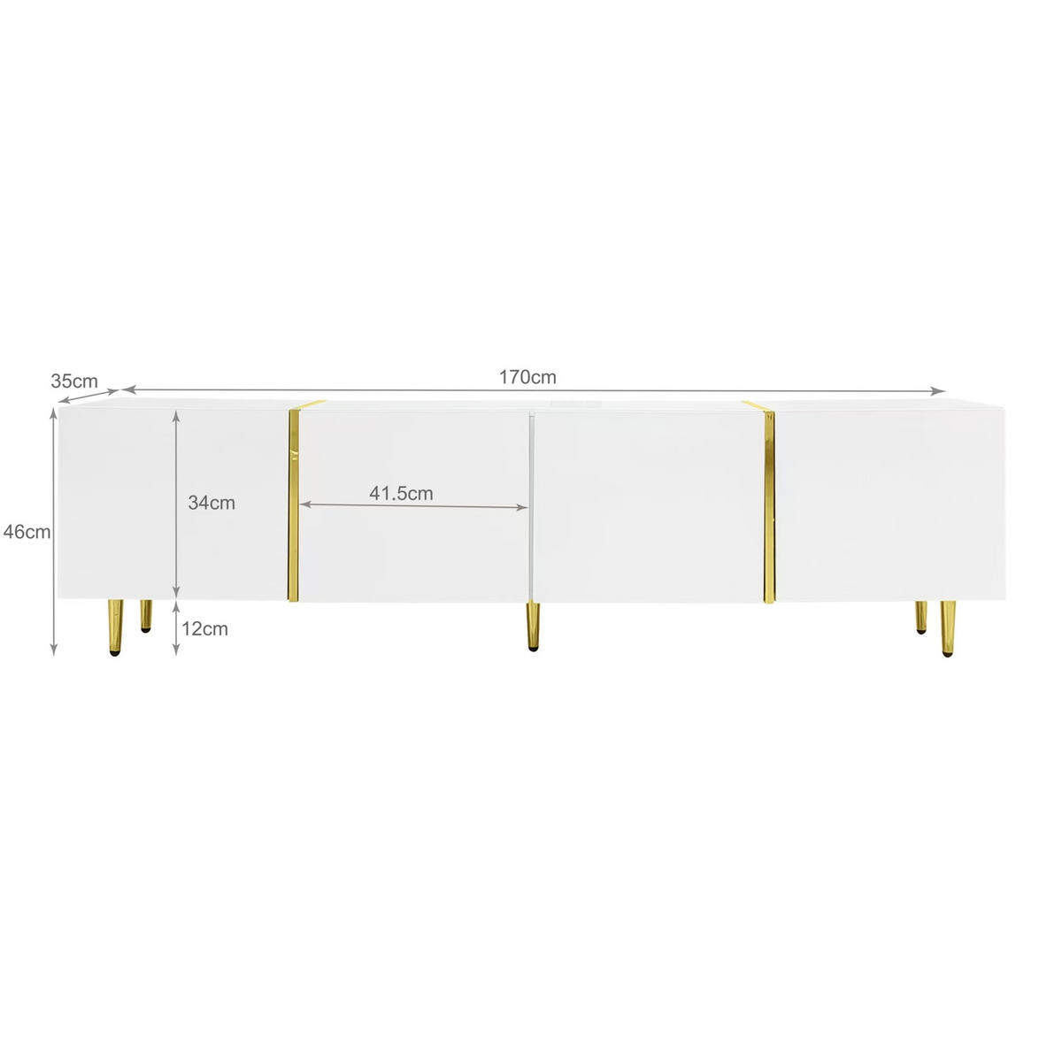 TV-SCHRANK in Schwarz 190/38/48 cm - Weiß, Holzwerkstoff (170/46/35cm) - Redom