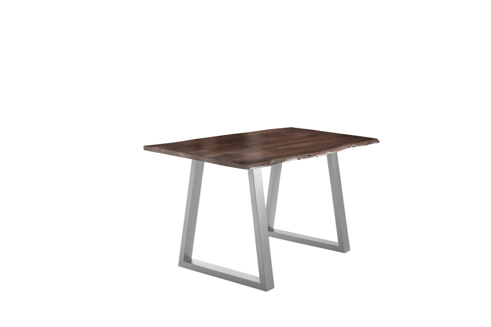 ESSTISCH LUBIN - Silberfarben/Braun, Holz/Metall (90/180/77cm) - SAM