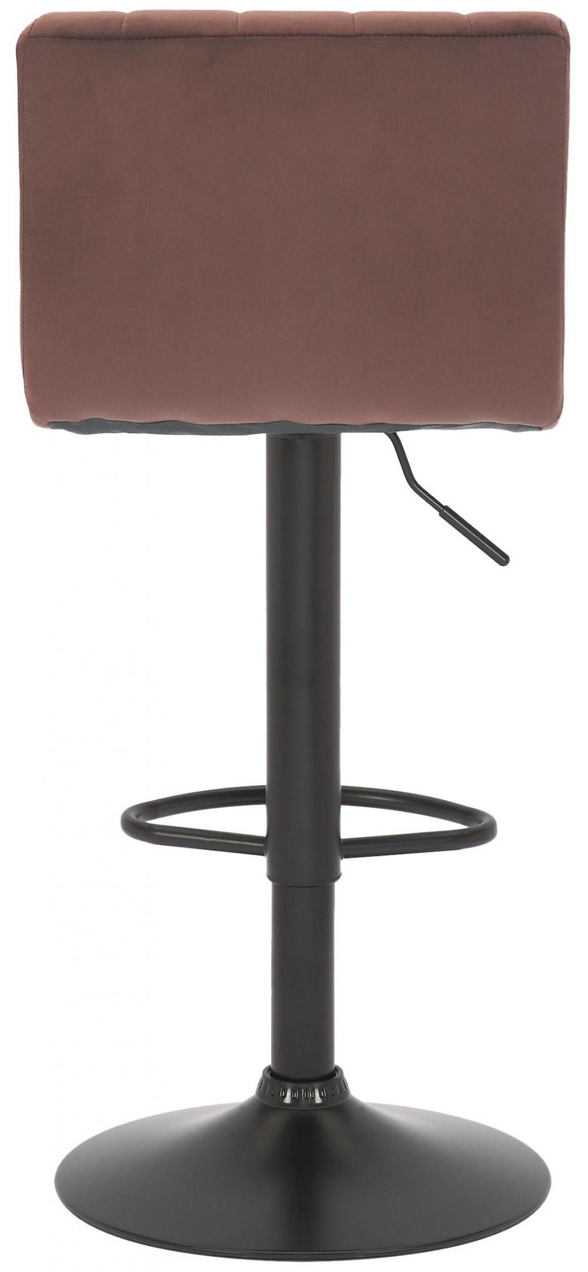 BARHOCKER Samt braun - Schwarz/Braun, Textil/Metall (41/87/49cm) - CLP